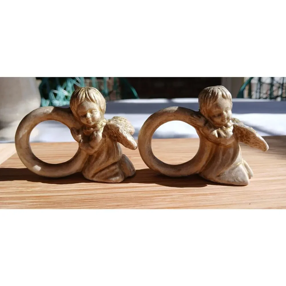 Ceramic Angel Napkin Rings (4) - Picture 5 of 16